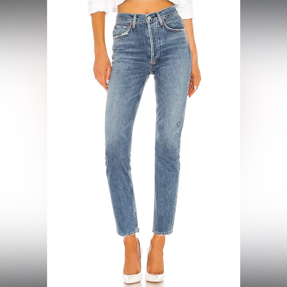 Riley High Rise Straight Crop in Frequency, size 26